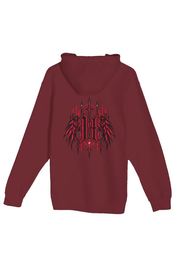 Sudadera Prime Hell Crimson Dominion — burdeos, vista trasera
