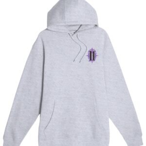 Hoodie Prime Hell Violet Seraph — heather grey, front view